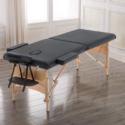 Massage Table Portable Massage Bed Spa Bed 84 Inches Long 28 Inchs Wide Hight Adjustable Massage Table 2 Folding Massage Bed Spa Bed Facial Cradle Salon Bed W/Carry Case